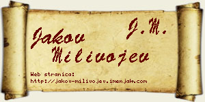 Jakov Milivojev vizit kartica